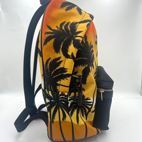 Brand New Saint Laurent Hunting Palm Tree Sunset Nylon Backpack - Picture 6 of 9